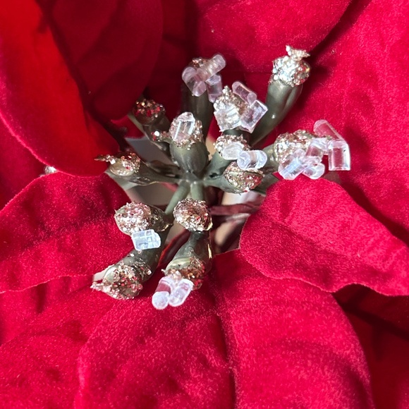 Balsam Hill Poinsettia 12 Set Picks Christmas Tree New - Picture 3 of 12